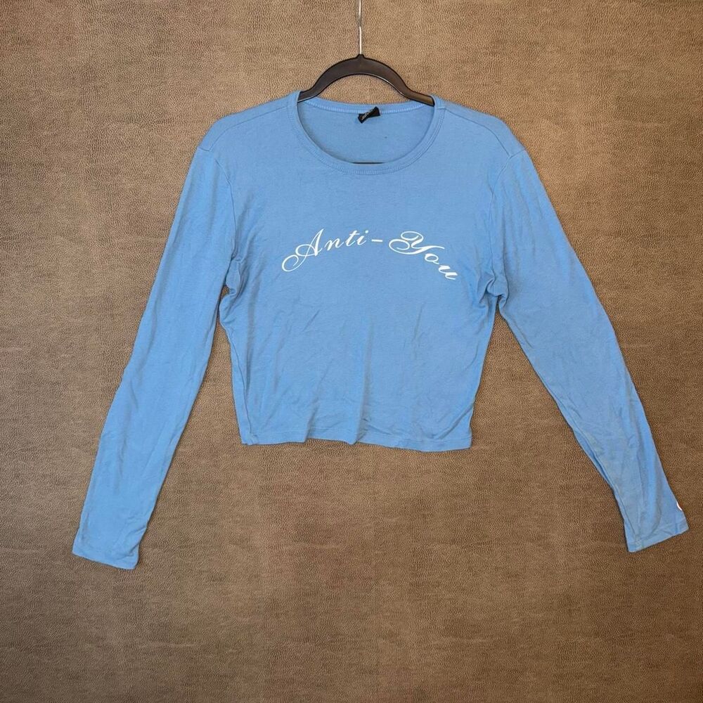 Urban Outfitters Anti-You Cropped Long Sleeve Tee
